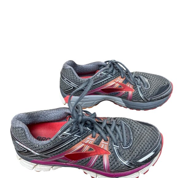 Brooks GTS 17 Womans pink gray running sneakers SZ 9D SKU 9421 - Picture 4 of 16